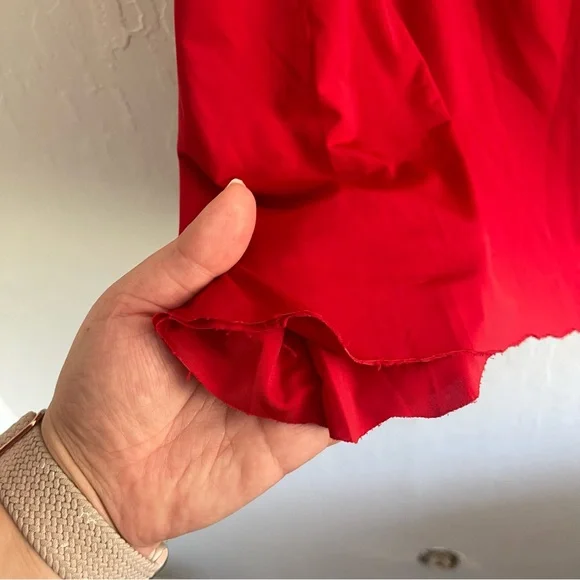 Oh Polly Sabine Mid Rise Maxi Skirt in Fire Red Heart Detail Womens Size 8 - Picture 7 of 9